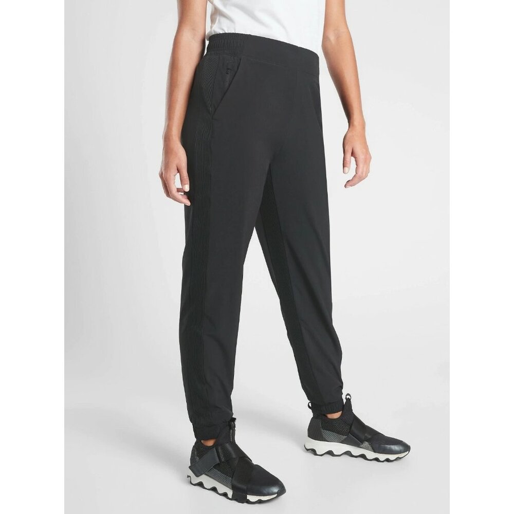 Athleta Black BROOKLYN LINED JOGGER Athleisure Women's Sz 0 (XS) - Picture 5 of 12